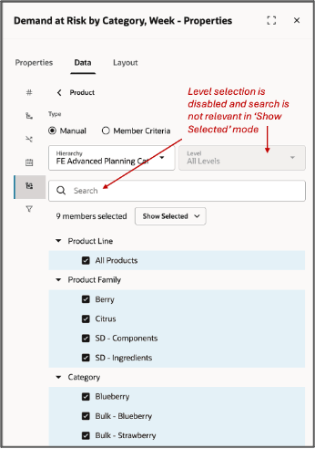 メンバーの手動での選択