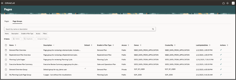 ページ・グループの表示