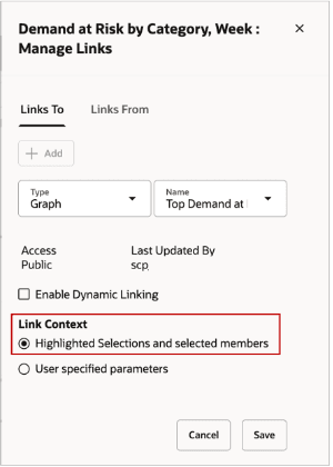 強調表示された選択を渡す