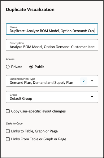 ビジュアライゼーションの複製のプロパティの変更
