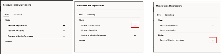 グラフのメジャーの順序変更