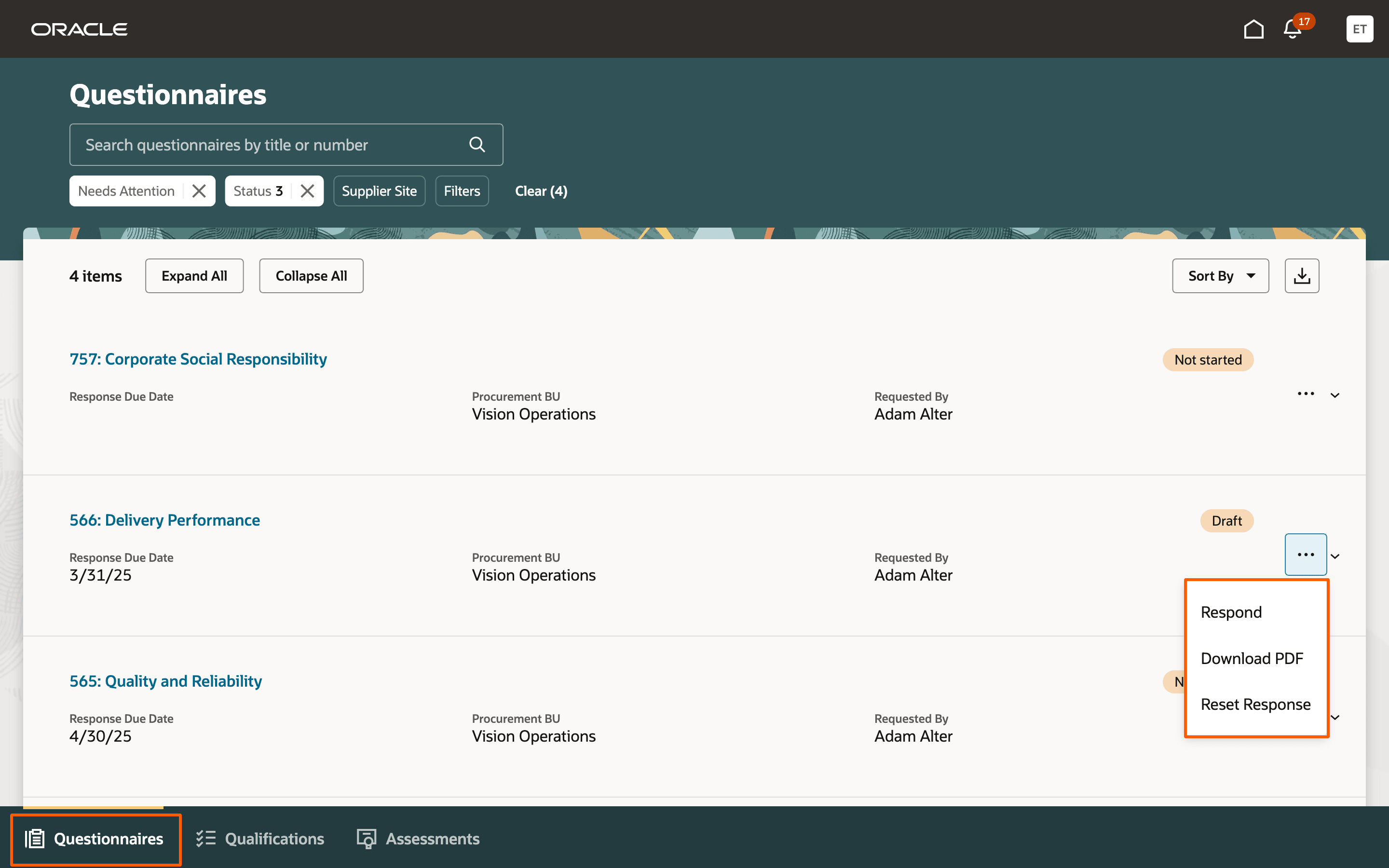 注意が必要な質問リスト。