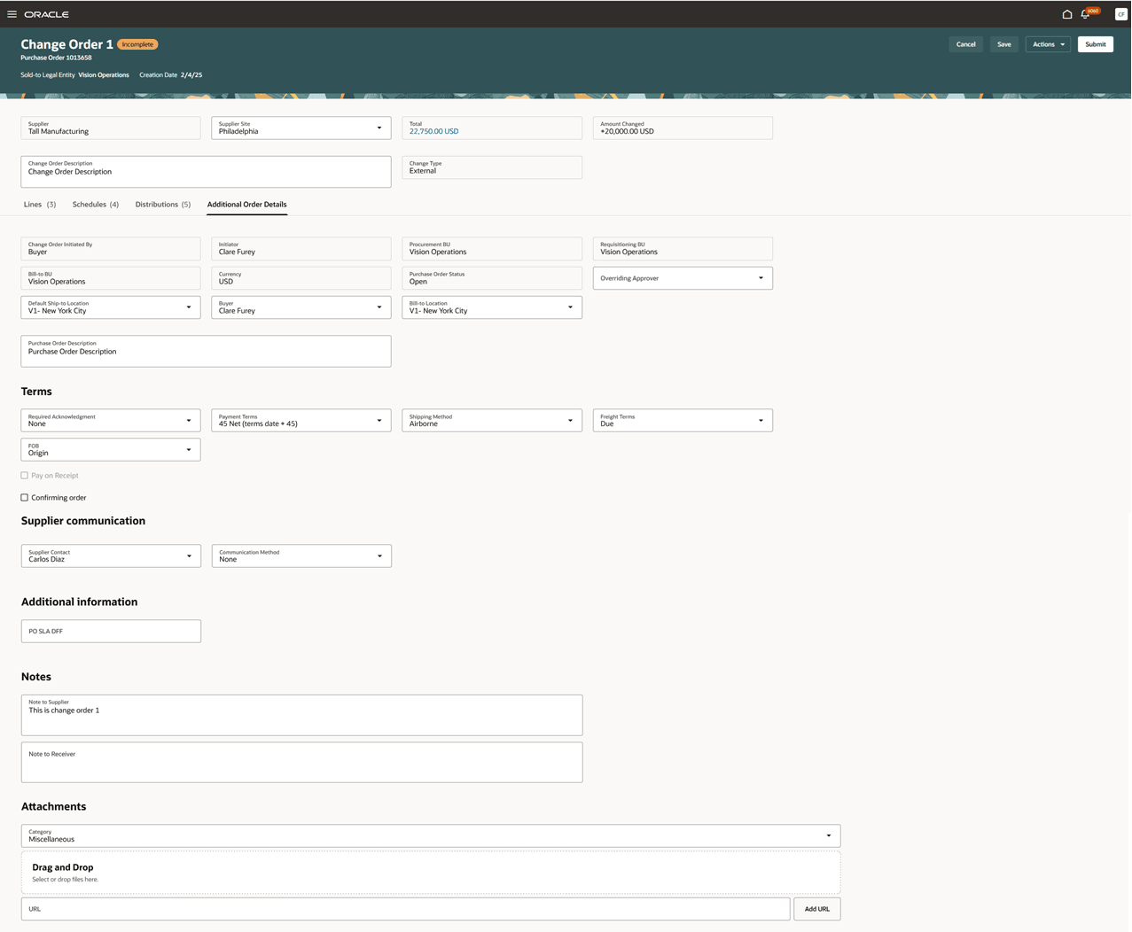 追加オーダー詳細