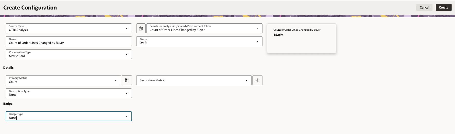 OTBI KPIおよびデータ・ビジュアライゼーションの追加