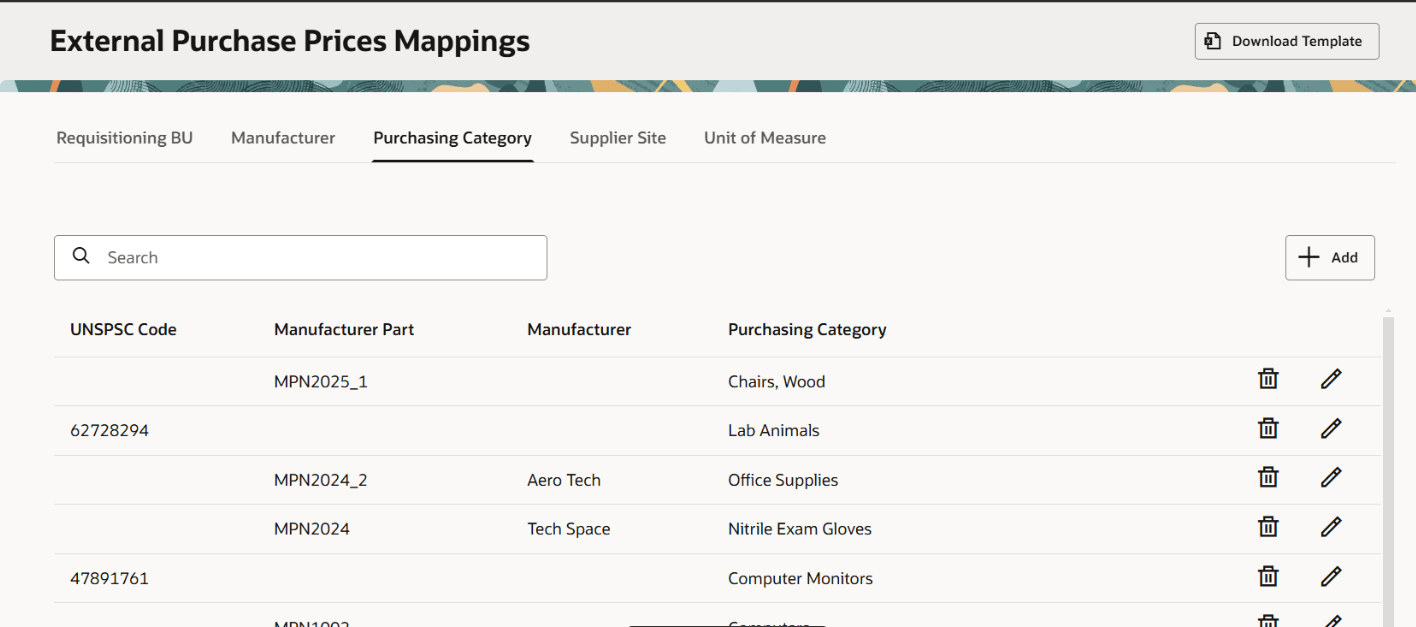 UNSPSCコードを使用した購買カテゴリ・マッピング