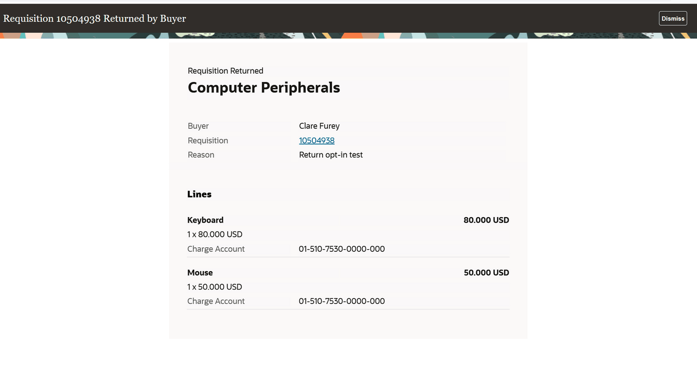 購買依頼差戻済FYI通知