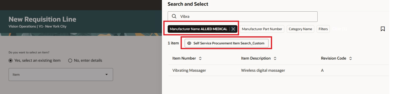 列とフィルタを追加した検索結果レイアウト