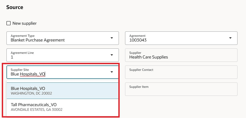 「未割当サイトからのオーダーを許可」が有効なときは任意のサイトを選択可能