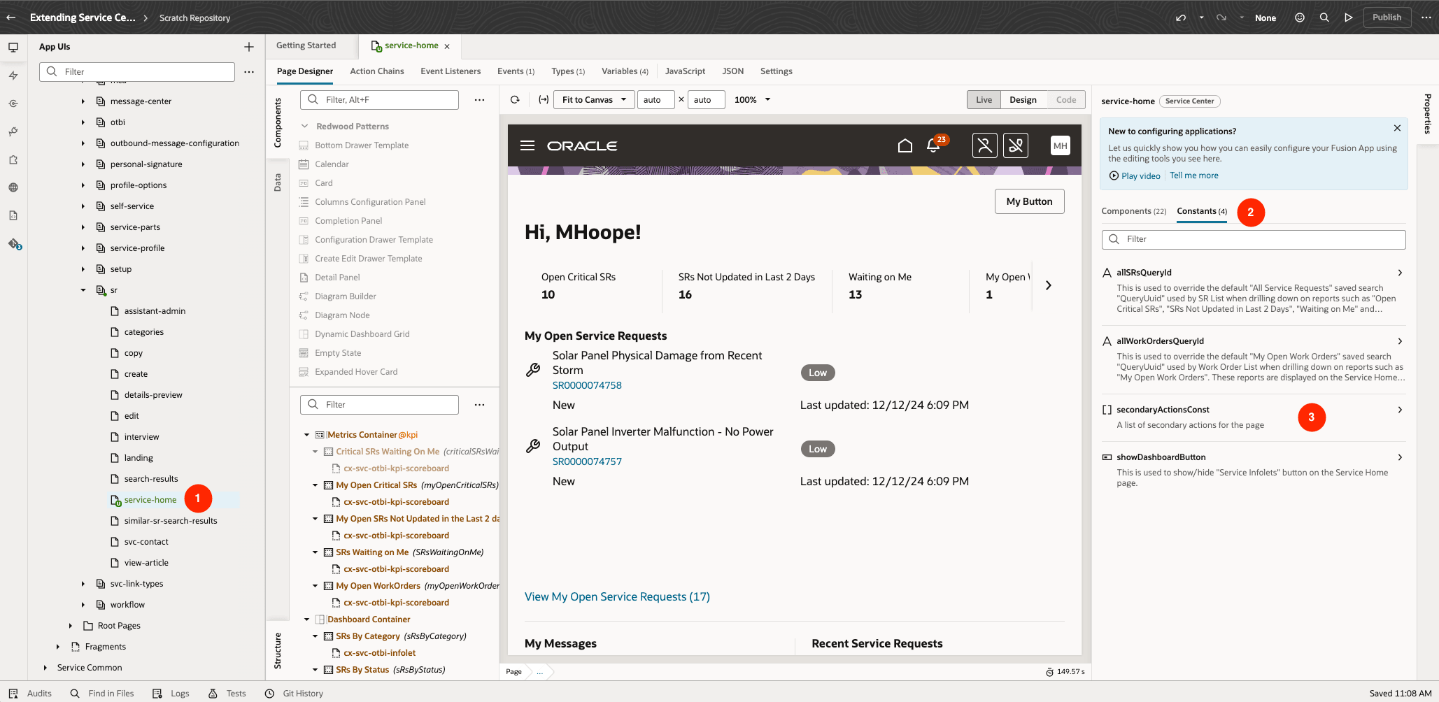 secondaryActionsConst変数の変更