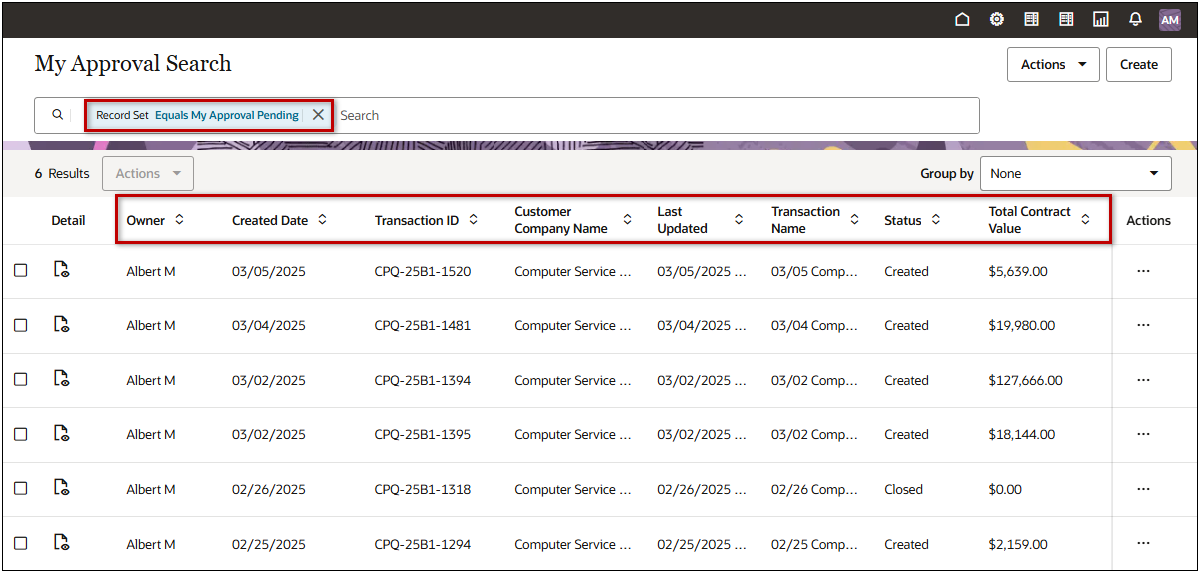 自分の承認検索