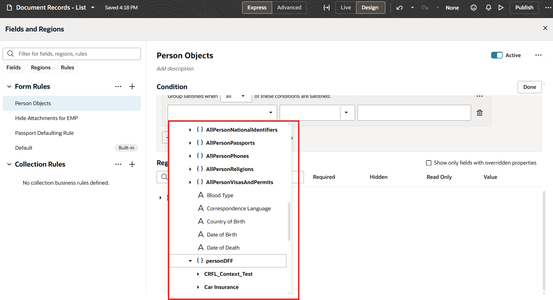個人識別オブジェクト、付加フレックスフィールドおよび拡張可能フレックスフィールド