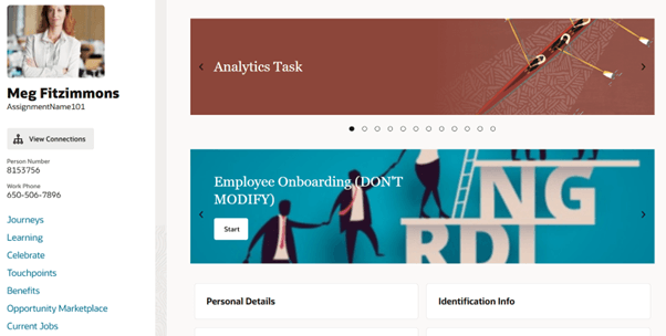 自分のアクティビティ・センターのページ・レベルのガイド付きジャーニ
