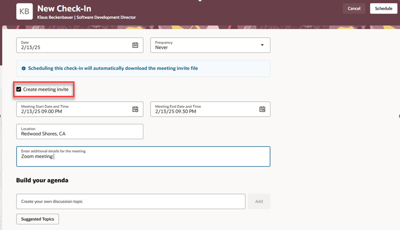 会議招待の作成