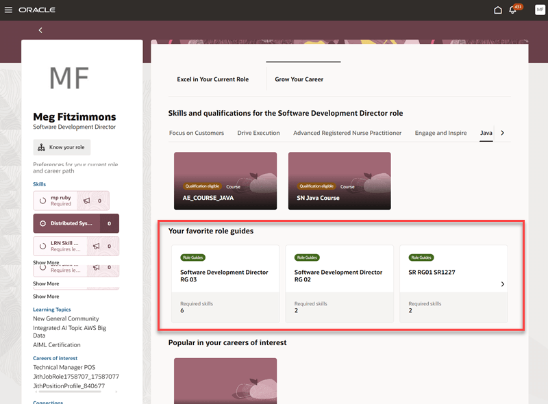 「お気に入りのロール・ガイド」スイム・レーン