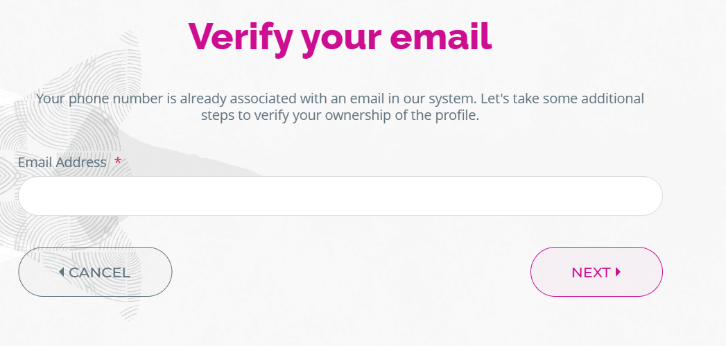 Eメール・アドレスの確認