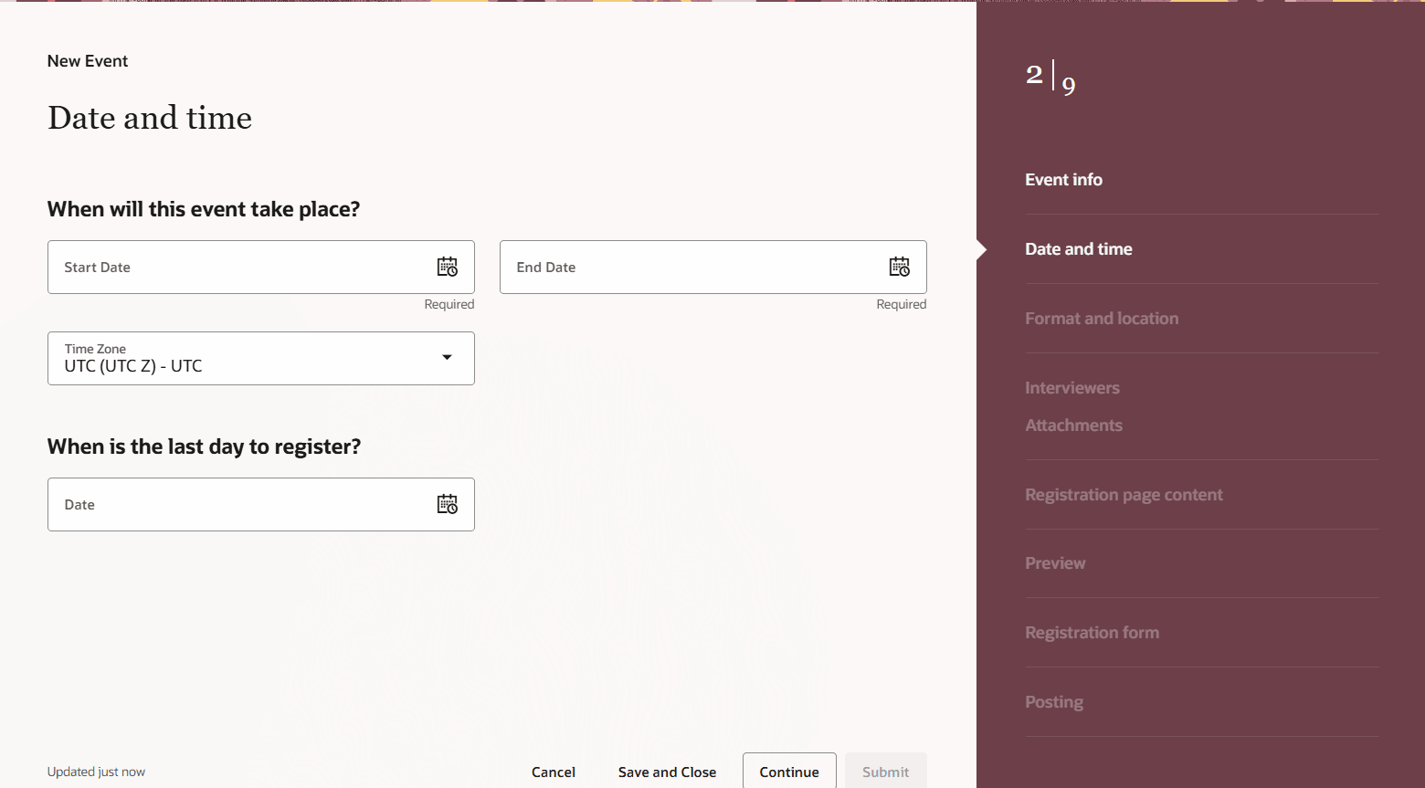 イベントの日時