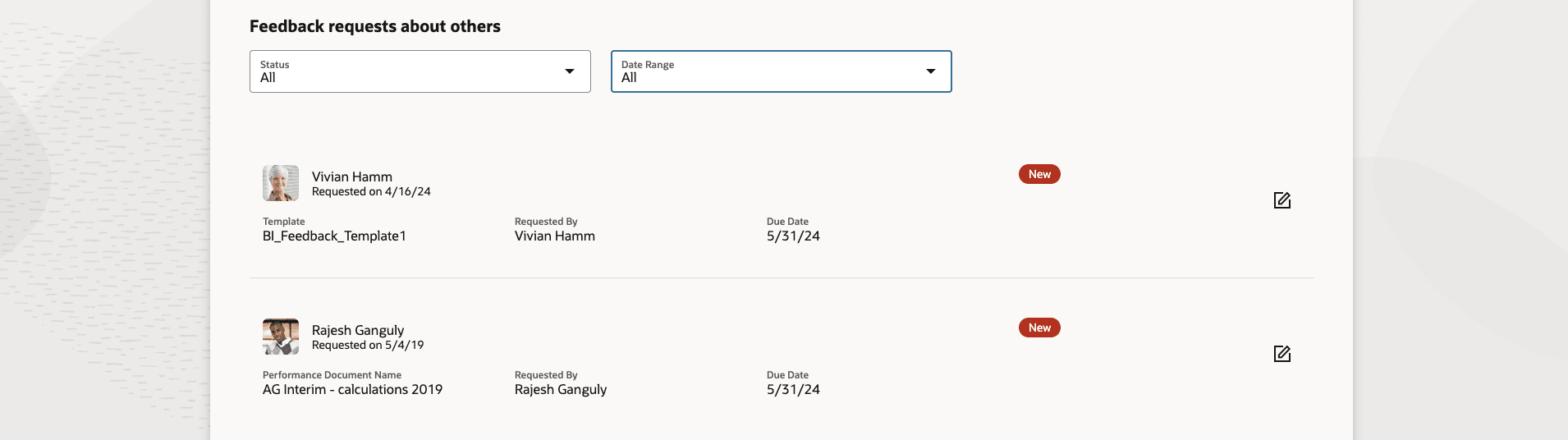 「他者に関するフィードバック要求」リージョン