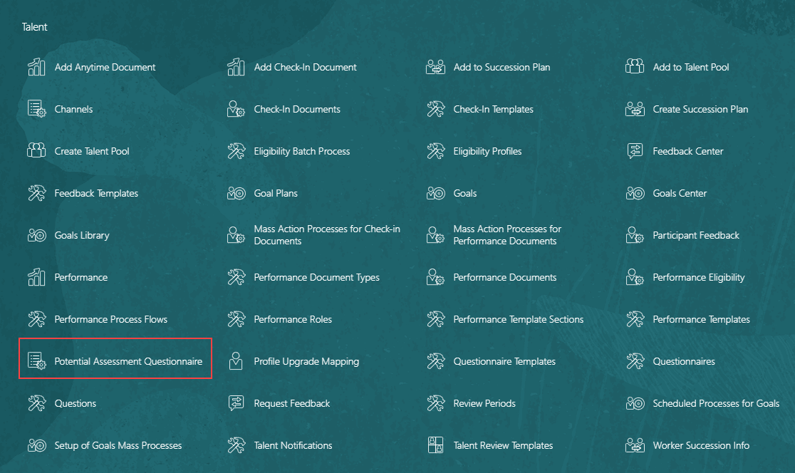タレント・グループのポテンシャル・アセスメント・クイック処理