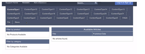 カスタマ・ポータルのKnowledge Advancedウィジェット