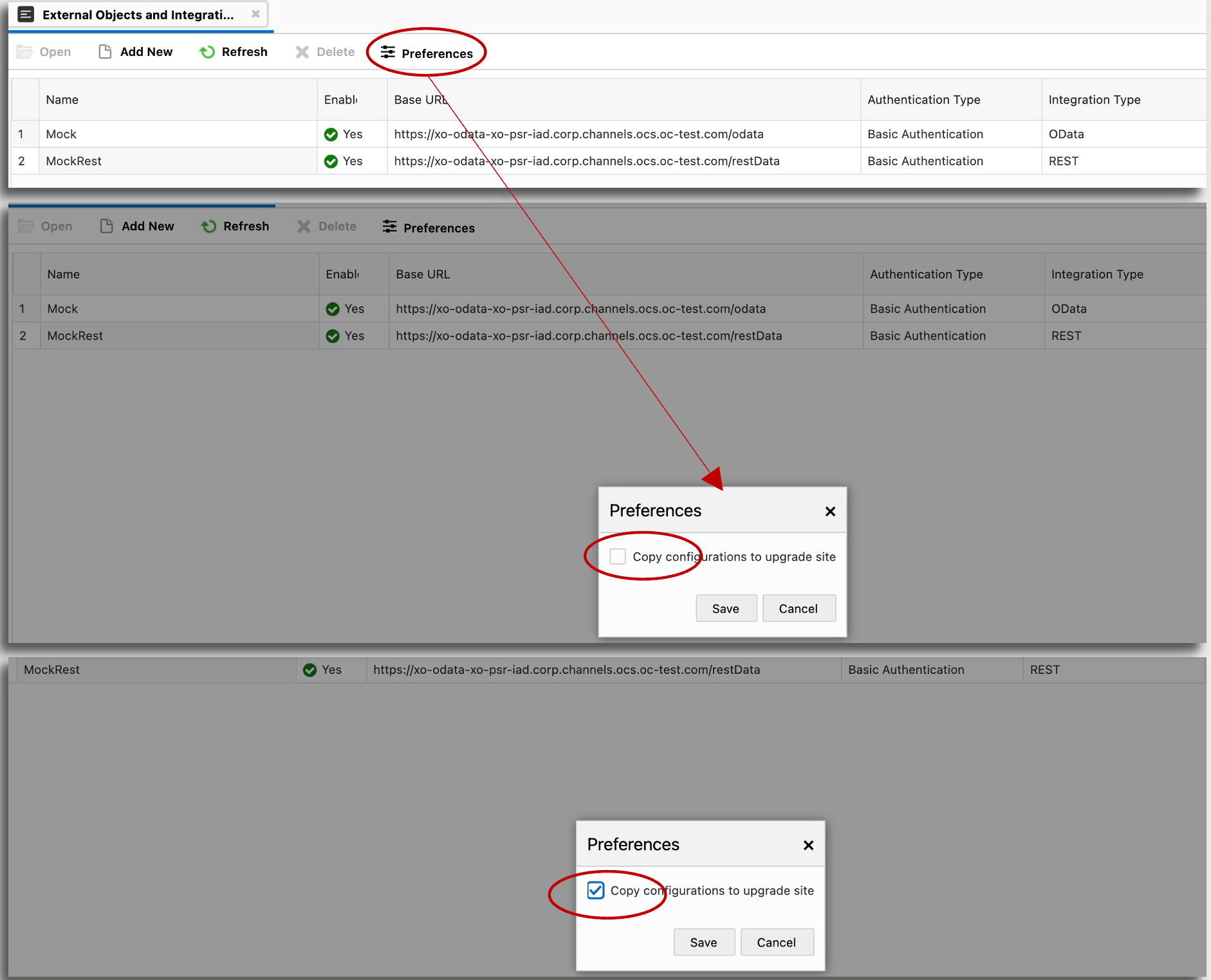XOIプリファレンスのUI