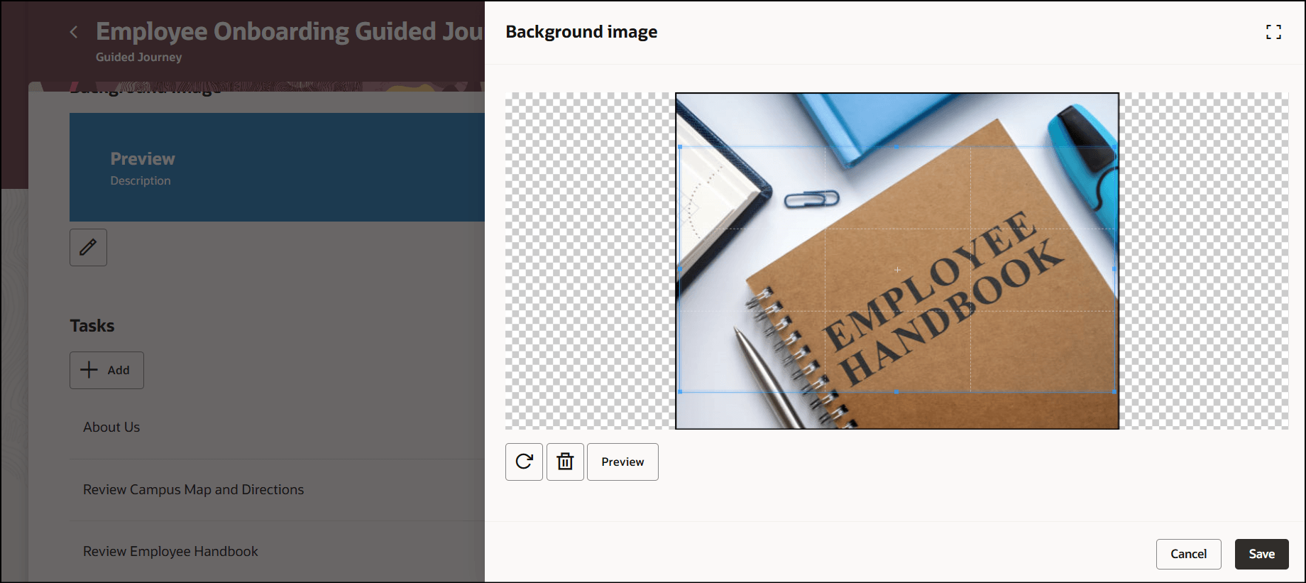 バックグラウンド・イメージのサイズ変更