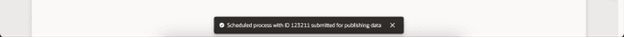 スケジュール済プロセスのプロセスIDを含むメッセージ