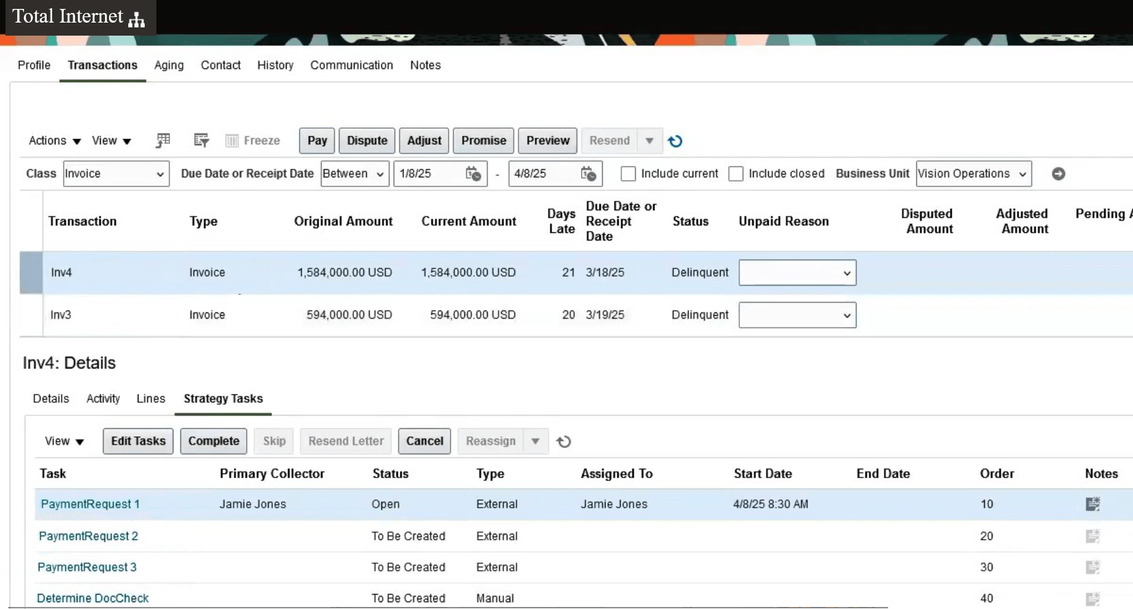 顧客トランザクション