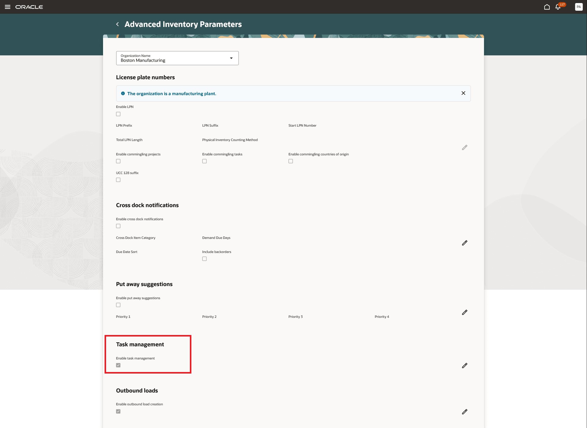 拡張在庫パラメータ