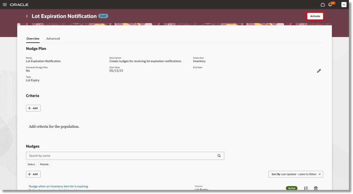 ナッジ・プランのアクティブ化