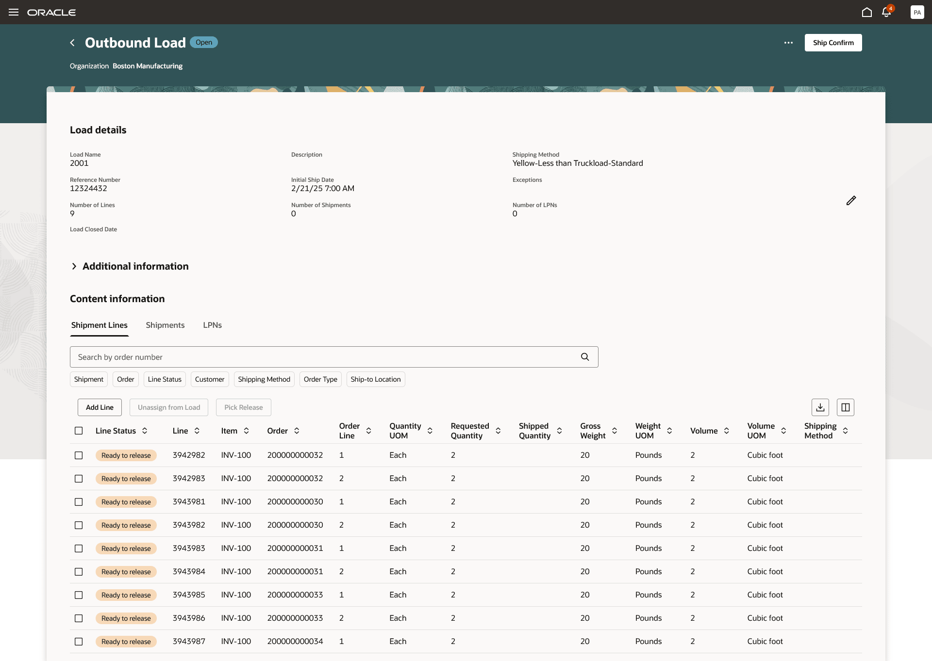 アウトバウンド・ロード詳細