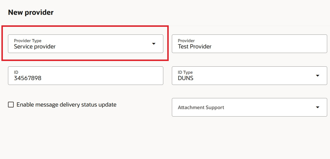 サービス・プロバイダの追加
