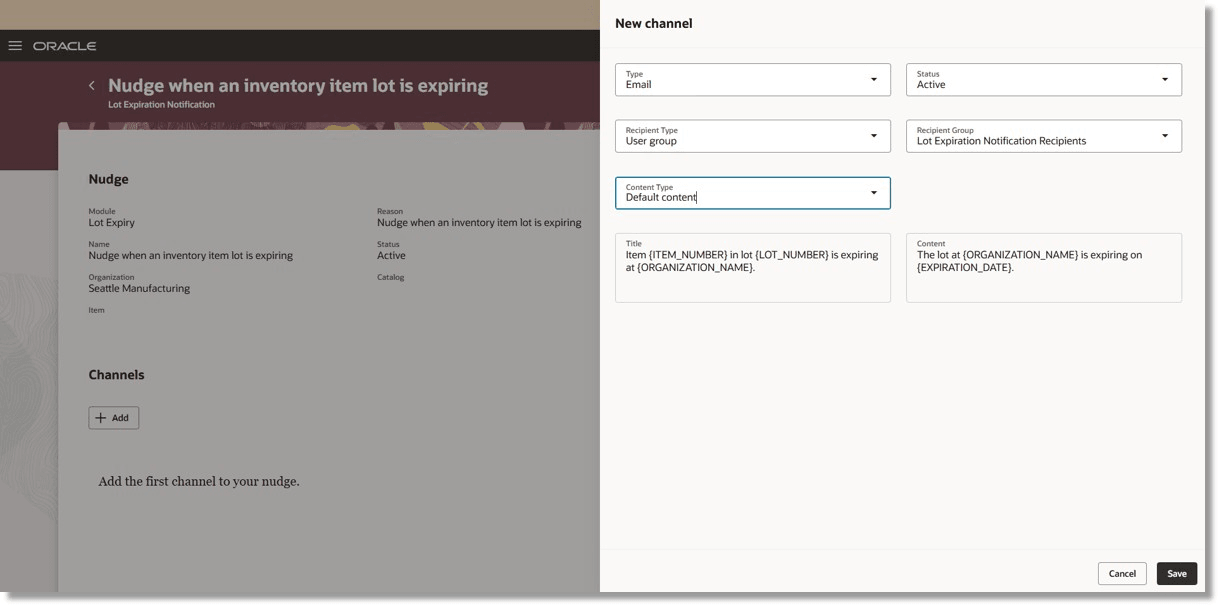 ナッジ・チャネルの追加