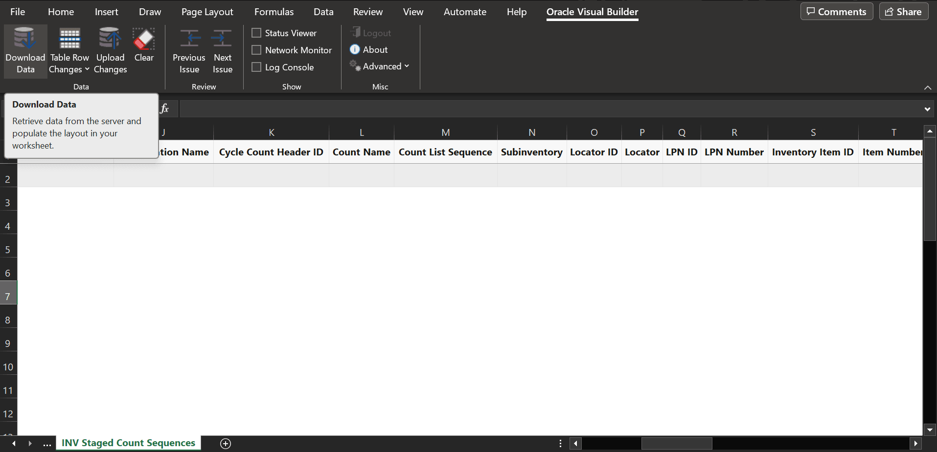 棚卸順序のエクスポート