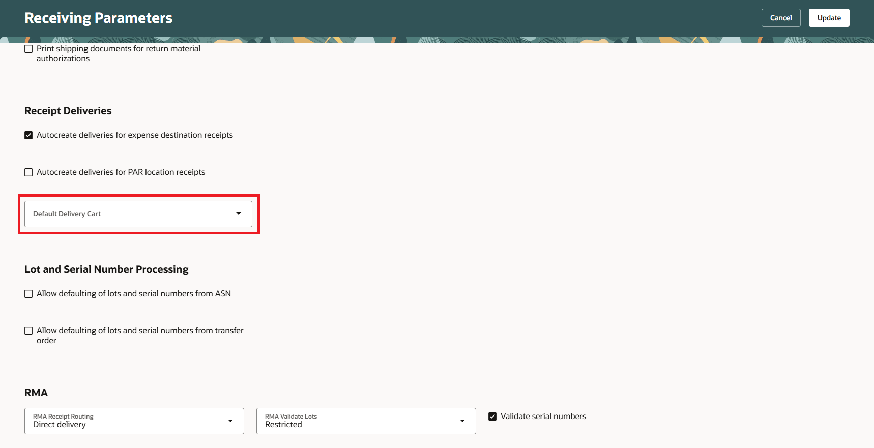 受入パラメータ・タスク