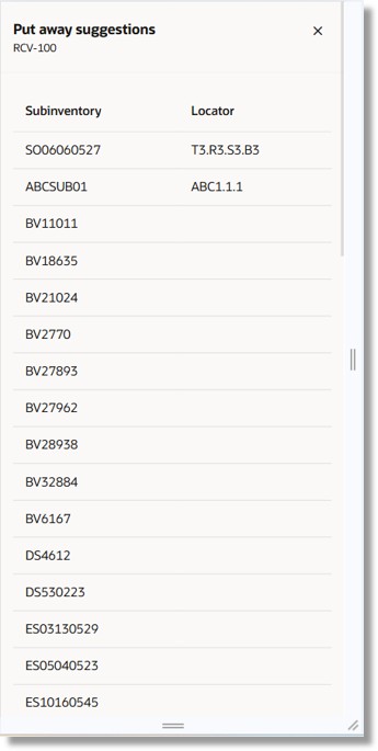 他の棚入ロケーションの表示