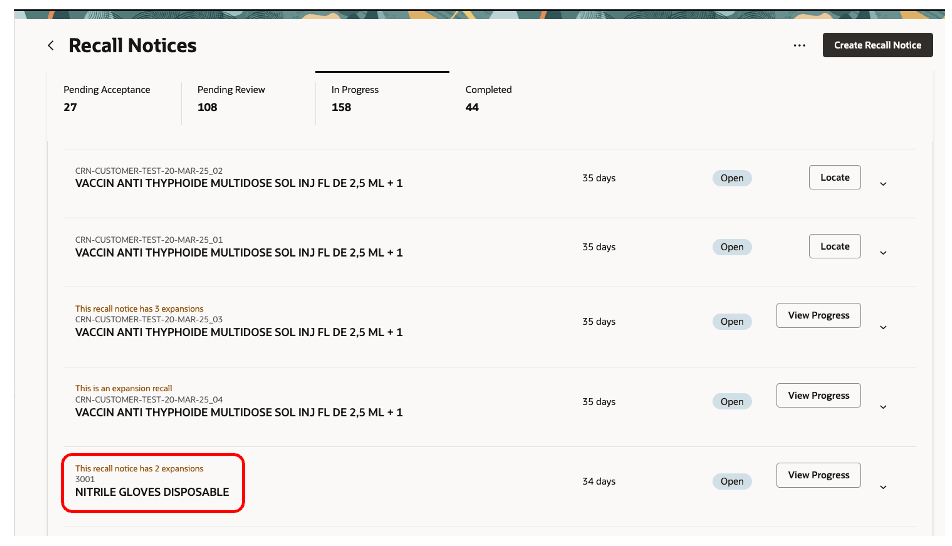 ランディング・ページに展開がある親リコール通知