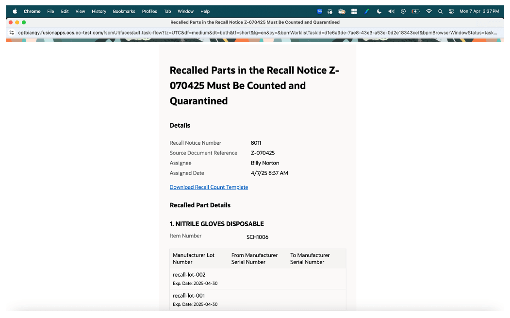 タスクのカウント通知