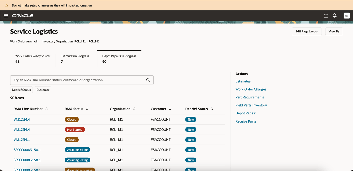 サービス・ロジスティクスのランディング・ページ - デポ修理