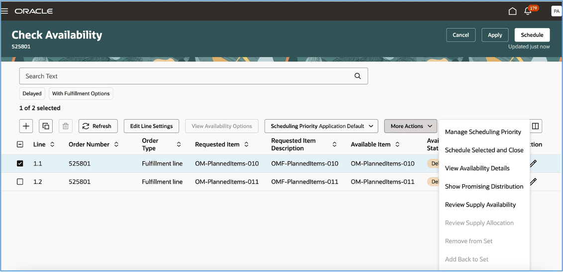 有効数量のチェック