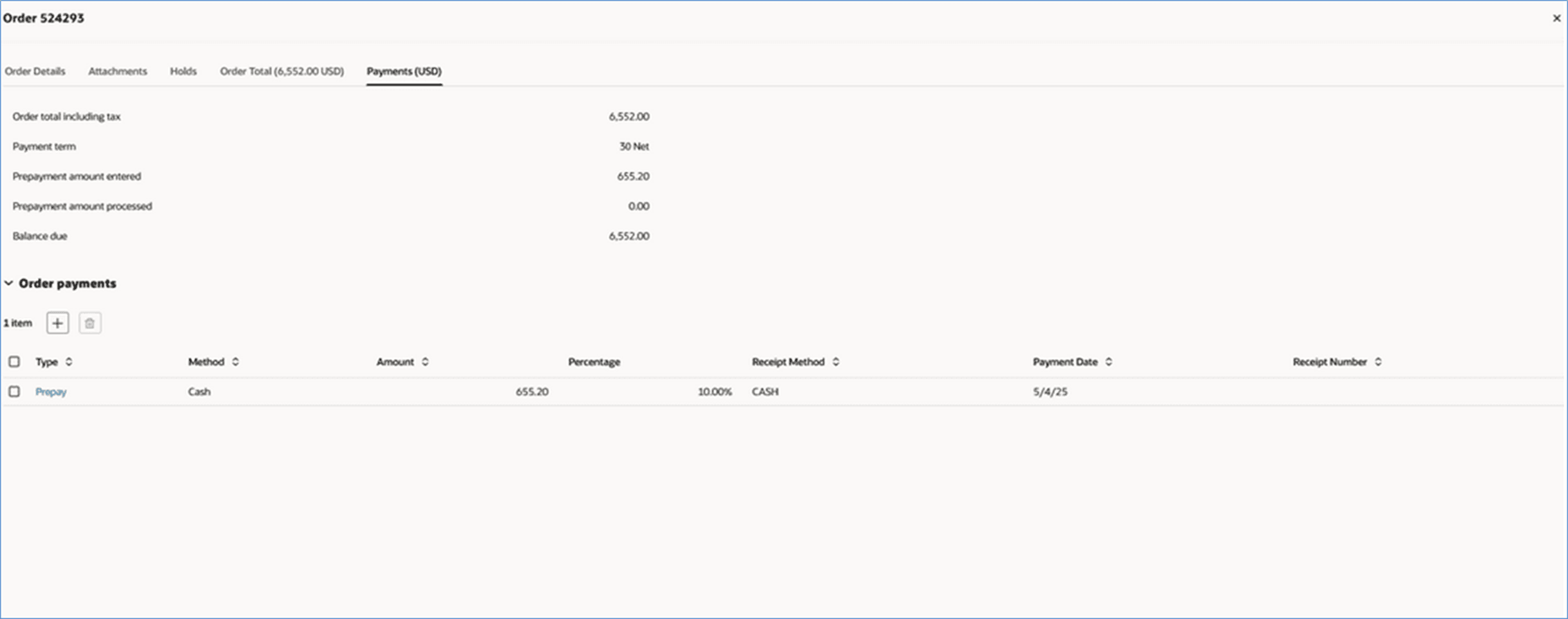「追加」をクリックして、次の値を確認します。