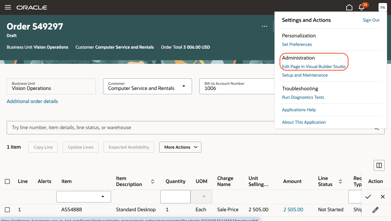 Visual Builderでページを編集します