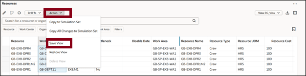 「ビューの保存」処理