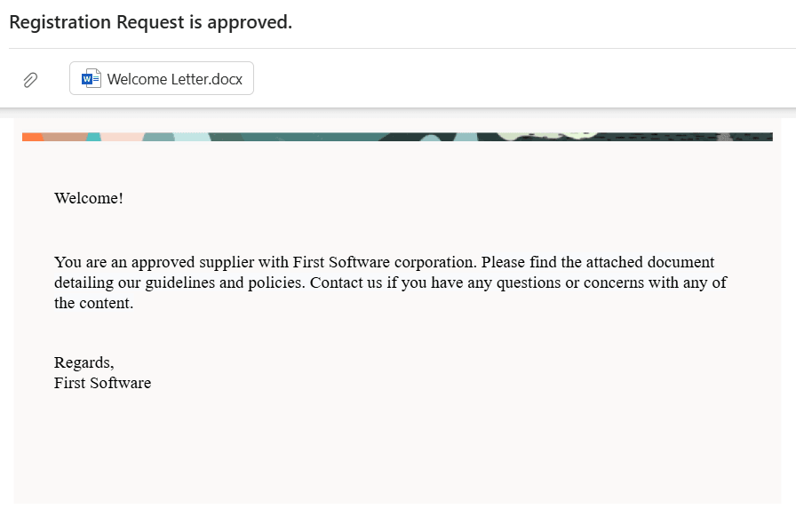 新規サプライヤEメール通知