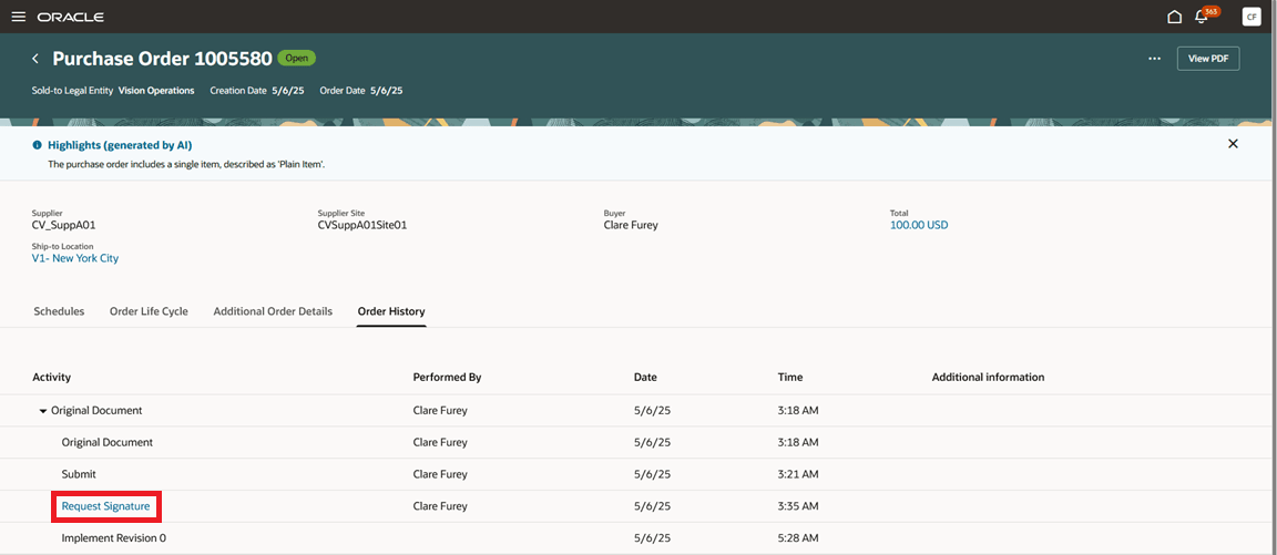 購買オーダー履歴