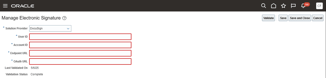 調達文書の電子シグネチャの構成