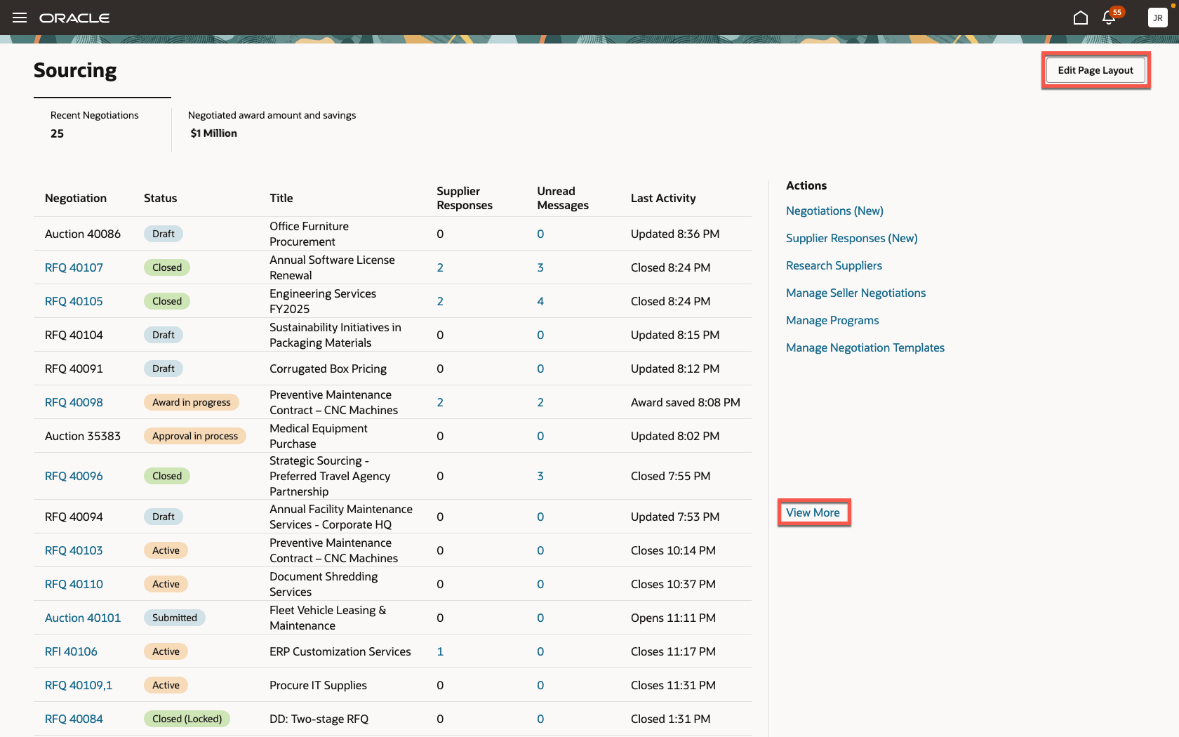 ソーシング・ランディング・ページ