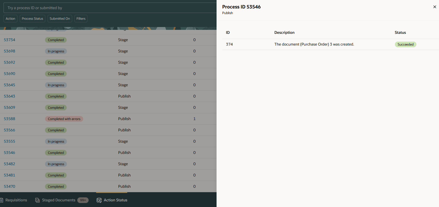 購買オーダー詳細のレビュー