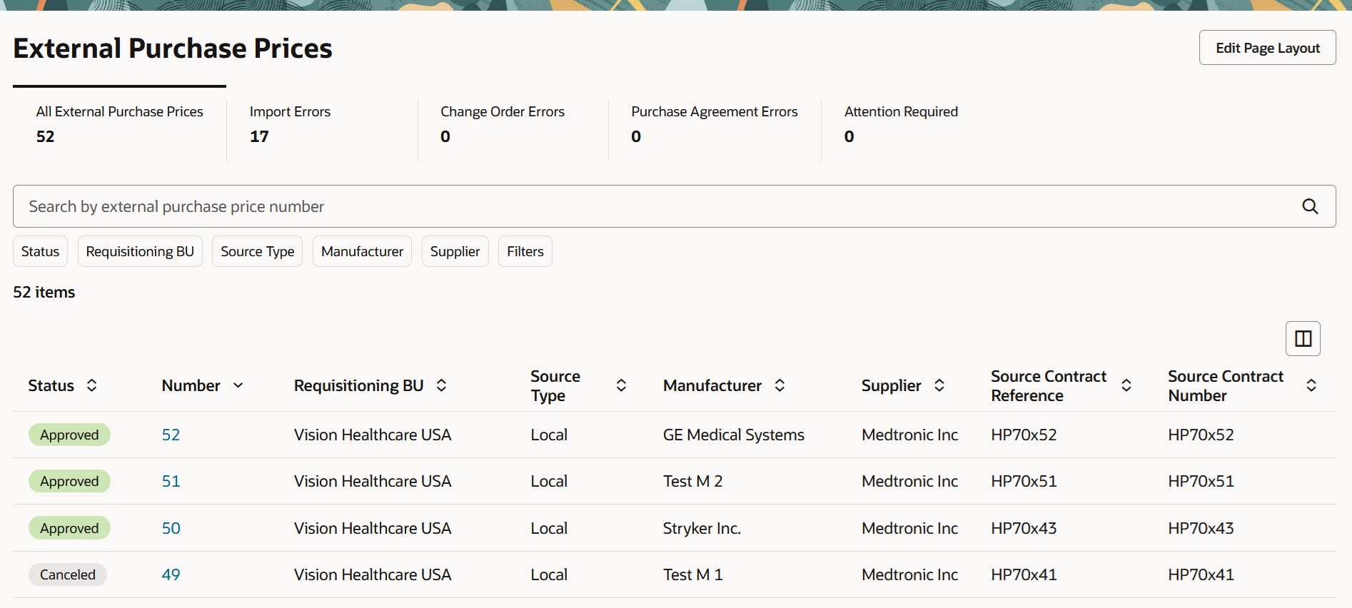 すべての外部購買価格KPI