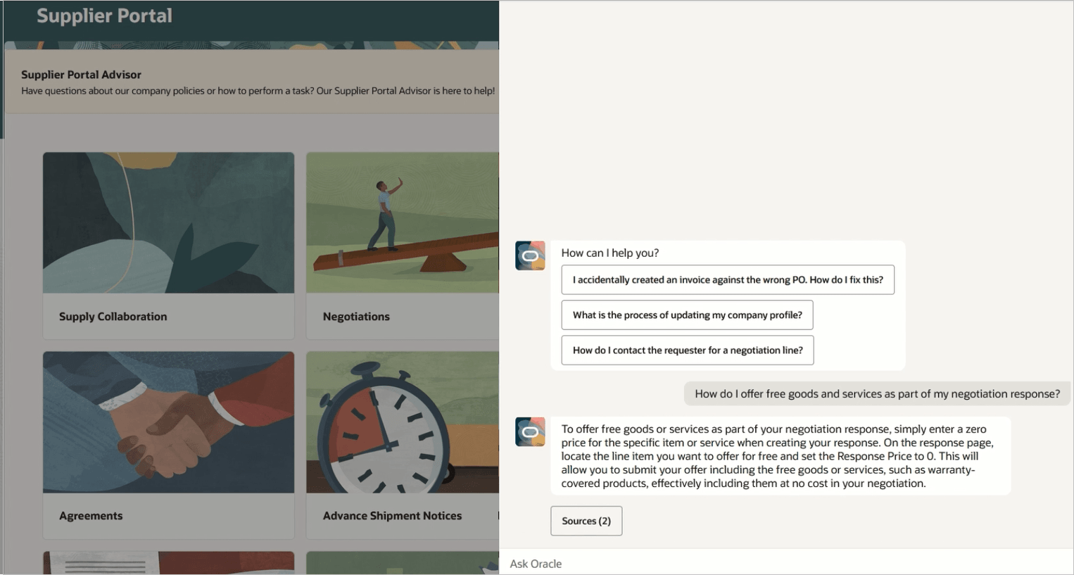 サプライヤ・ポータル・ホームページのサプライヤ・ポータル・アドバイザ
