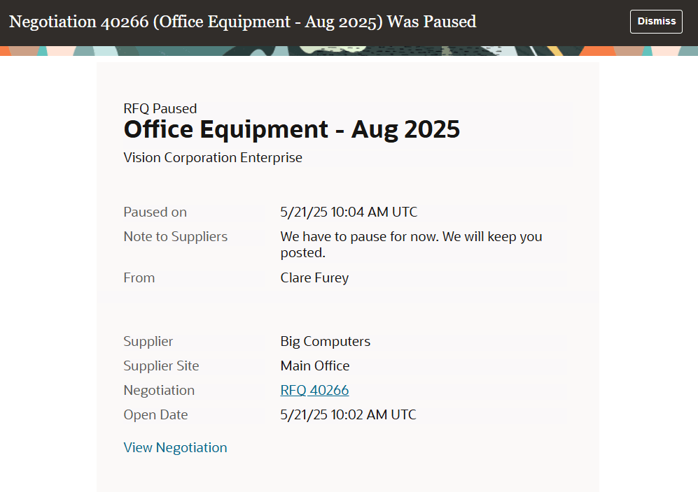 ネゴシエーション休止済FYI通知